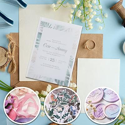 Good 50pcs Vellum Paper For Invitations 5x7inch Pre-folded Translucent  Vellum Jacket Vellum Wrap Jackets For Wedding Invitations Baby Shower  Birthday