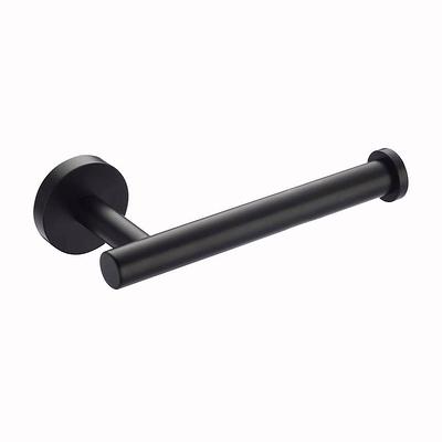 allen + roth Matte Black Freestanding Spring-loaded Toilet Paper Holder in  the Toilet Paper Holders department at