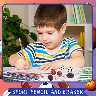 48 Pieces Sport Pencils for Kids Soccer Baseball Football Basketball Pencils  with Ball Eraser Wooden Pencils for School Stationery Party Reward Students  Teachers Office Supplies (Mixed Styles) - Yahoo Shopping