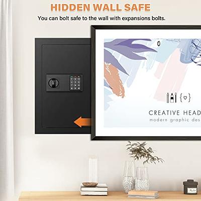 17.72 Tall Fireproof Wall Safes Between the Studs 16 Centers, Electronic Hidden  Safe with Digital Keypad, Home Safe for Firearms, Money, Jewelry, Passport  - Yahoo Shopping