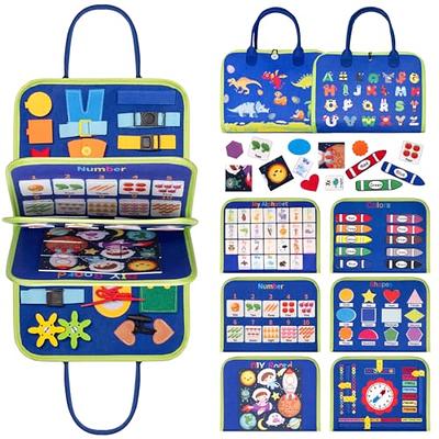 Ancistro Toddler Busy Board, Travel Toys, Montessori Toys for Age 1 2 3 4  Boys and Girls, Toddler Activities Board Educational Toys for Learning Fine
