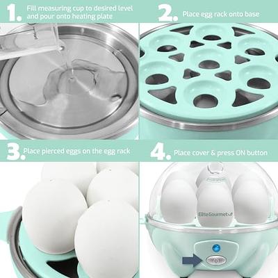 Electric Egg Cooker with Egg Piercer, Rapid Egg Boiler with Auto Shut Off  for Hard Boiled Eggs, Perfect for Quick Breakfast; Poached Eggs, Scrambled  Eggs, Omelets (White) - Yahoo Shopping