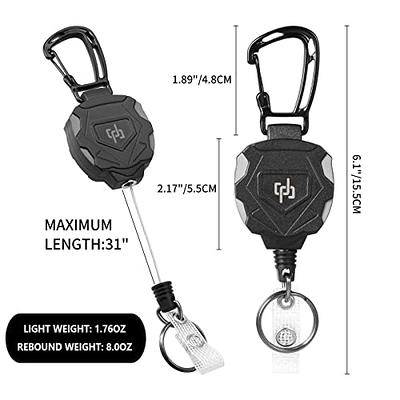 Heavy Duty Retractable Badge Holder Reel Metal Tactical ID Badge