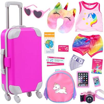 ZITA ELEMENT 24 Pcs 18 Inch Girl Doll Accessories Suitcase Luggage