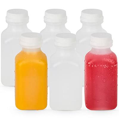 50 Pack) 12oz Empty Clear PET Plastic Juice Bottles with Black