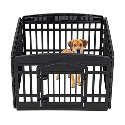 PETIME Foldable Metal Dog Exercise Pen/Pet Puppy Playpen Kennels Yard Fence  Indoor/Outdoor 8 Panel 24 W x 30 H with Top Cover (with top Cover, 8  Panels 30 H) - Yahoo Shopping