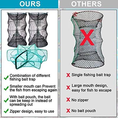 Fishing Bait Trap,2 Packs Crab Trap Minnow Trap