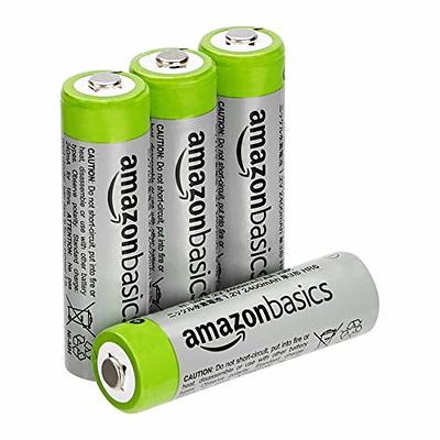 Basics 8-Pack Rechargeable AAA NiMH High-Capacity Batteries, 850  mAh, Recharge up to 500x Times, Pre-Charged