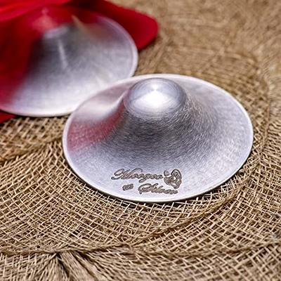 MoogCo Nipple Shields for Nursing Newborn, Newborn Essentials Must Haves,  Soothe and Protect Your Nursing Nipples, The Original Silver Nursing Cups ,  925 Silver 