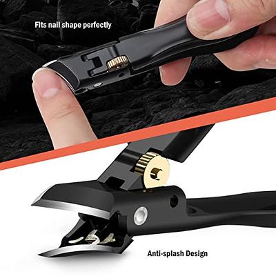 Nail Product Nail Clippers for Men Thick Nails Heavy Duty Toe Nail Clippers for Seniors Stainless Steel Wide Jaw Opening No Splash Fingernail Cutters