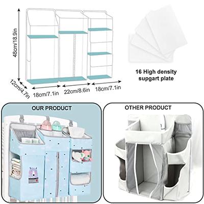 TOCKONIMN Hanging Diaper Caddy Organizer for Baby Crib - 3-in-1