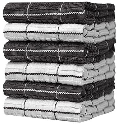 Premium Kitchen Towels 20”x 28”- 6 Pack| Large Cotton Kitchen Towels | Hand  Towels for Kitchen | Flat & Terry Towel | Dish Towels | Highly Absorbent