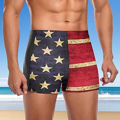 2 Mens Sexy American Flag Underwear Pouch Thong Boxer Briefs Trunks Shorts