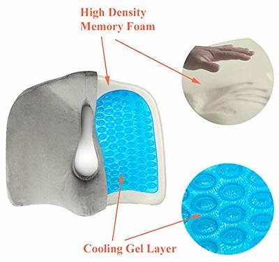 Orthopedic Donut Seat Gel Cushion w/ Infused Memory Foam & Cooling Gel for  Tailbone, Hemorrhoid, Sciatica & Prostate, Tailbone Pain Relief - Coccyx