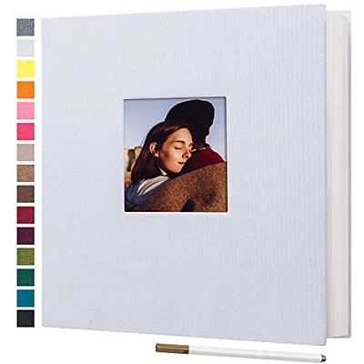 Photo Album Self Adhesive Pages for 4x6 5x7 8x10 Pictures Scrapbook Magnetic Photo Albums with Sticky Pages Books with A Metallic Pen for Baby Weddin