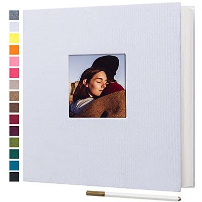 Large Photo Album Self Adhesive for 4x6 8x10 Pictures Magnetic Scrapbook  Album DIY 40 Blank Pages with A Metallic Pen 