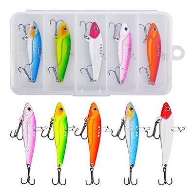  5Pcs/Box Fishing Lures Metal VIB Hard Spinner Blade