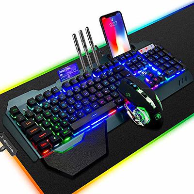 Kit 4IN1 Tastiera per gaming RGB illuminata LED + mouse + cuffie + tappetino  - OFBA srl