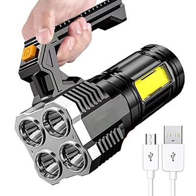 High Power LED Flashlights Camping Torch With 4 Lamp Beads And COB