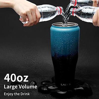 40 oz Tumbler With Handle Straw Sealed And Leak-Proof Large