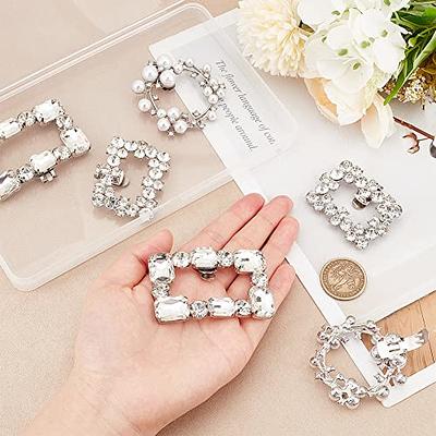 1 Pair Bling Bow Shoe Clips Detachable Rhinestone Shoe Accessories Women  Pumps Shoe Buckle Shoe Embellishment for Wedding Party