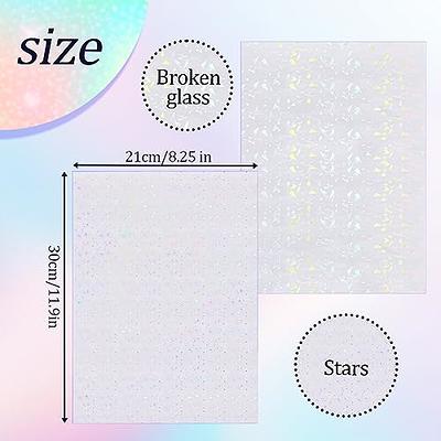 Cracked Glass Holographic Vinyl Sticker Laminate Self Adhesive