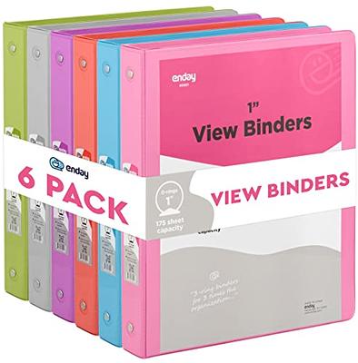 Enday 3-Inch Slant-D Ring View Binder with 2 Pockets, Blue