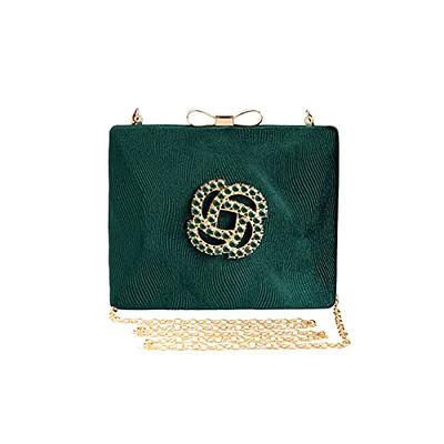 KIANCRAFT Women's Embroidered Velvet Clutch Bag Purse for Bridal, Party,  Wedding (Mustard Golden)-HandCrafted by Indian Karigars : Amazon.in: Fashion