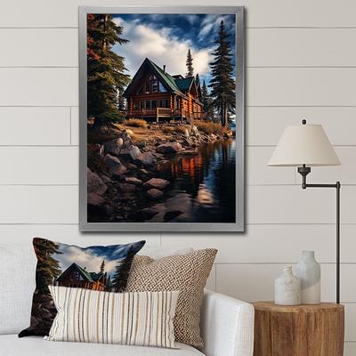 Designart "Canada Lakehouse Retreat I" Canada Framed Wall Art Living Room -  Yahoo Shopping