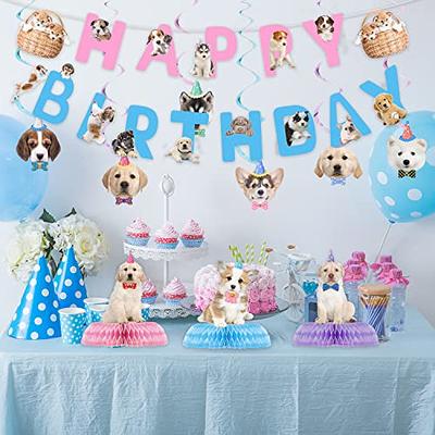 Decorlife DECORLIFE Dog Birthday Party Supplies Serves 16, Cute Puppy  Birthday Party Supplies for kids Includes Dog Party Decorations, Pap