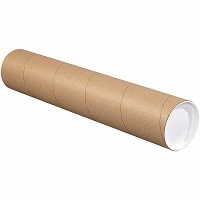 Aviditi Kraft Mailing Tubes with Caps, 4 x 20, Pack of 15, for Shipping,  Storing, Mailing, and Protecting Documents, Blueprints and Posters