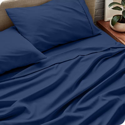 Microfiber Fitted Sheet Bare Home Color: Midnight Blue, Size: Twin