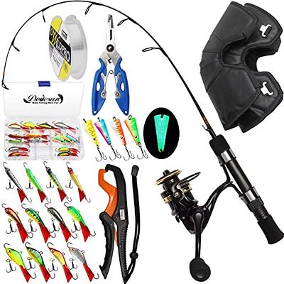 Dovesun Ice Fishing Rod and Reel Combo Ice Fishing Jigs Ice