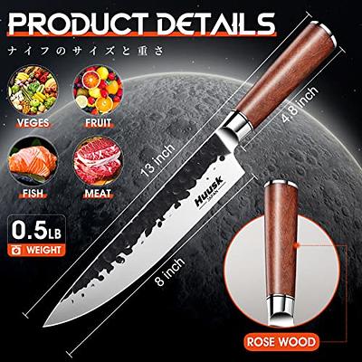 Huusk Japan Knife 8-inch Chef Knife Professional Hand Forged Kitchen Knife  High Carbon Steel Sharp Japanese Gyutou Chef Knives for Meat Vegetables 