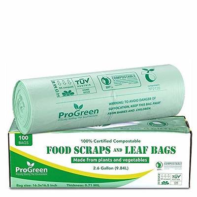 Simply Bio 13 Gallon Compostable Trash Bags with Drawstring, Heavy Duty Extra Thick 1 mil, 49.21 Liter, 30 Count