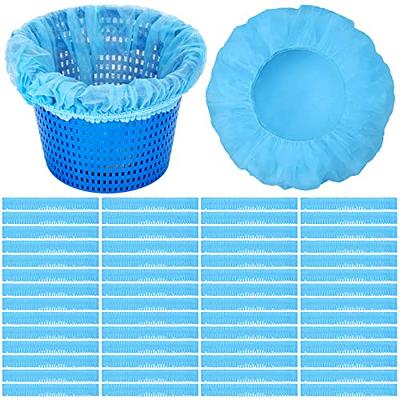  U.S. Pool Supply Swimming Pool Teal Blue Plastic Skimmer  Replacement Basket (Set of 2) - Skim Remove Leaves and Debris - 8 Top,  5.5 Bottom, 5 Deep - Not Weighted 