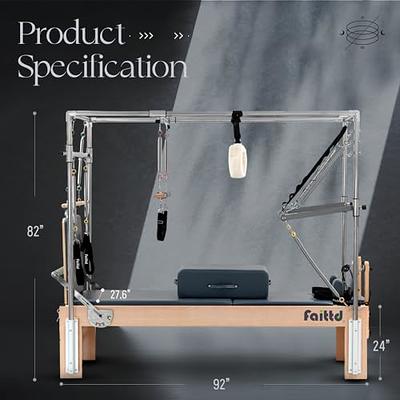  Faittd Pilates Reformer ,Pilates Equipment with Reformer  Accessories, Reformer Box, Padded Jump Board, Pilates Reformer Machine for  Home Workouts : Sports & Outdoors