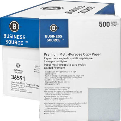 Business Choice 8.5x11 20lb Multi-Function Copy Paper 97 Bright