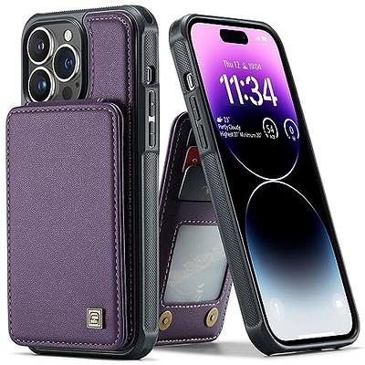 Écouteur de Téléphone Pour Iphone 15 Pro Max, Support de Carte de Blocage  RFID PU Leather + pc + Tpu Cover Avec Sangle à Main - Noir