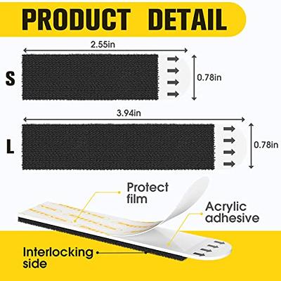 EMITEVER Black Picture Hanging Strips 40 Pairs, Large and Small Size, Hook  and Loop Adhesive Tape Strips, No Damage Wall Picture Hangers, Dual Lock  Fastener, Double Sided Interlocking Mounting Strips - Yahoo Shopping