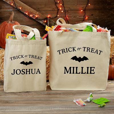 Spellbinding Halloween Personalized Canvas Tote Bag, Trick Or