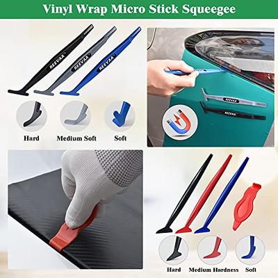 4PCS No Scratch Suede Cloth Scraper Vinyl Car Wrap Squeegee Carbon