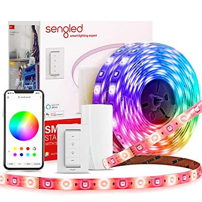 Sengled Smart Zigbee LED Multicolor Light Strip Kit, Include 10M (32.8ft)  Light Strip, Smart Hub and Smart Light Switch, Works with Alexa & Google  Assistant, RGBW, High Brightness, 2700Lumens - Yahoo Shopping