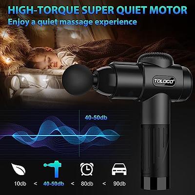 Massage Gun Deep Tissue Muscle Massager for Back Pain Relief Brushless  Motor.