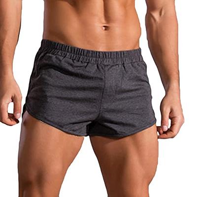 Muscularfit Mens Gym Shorts Mens Shorts Casual Athletic Gym Sports Shorts 3  Inch Inseam Lightweight Elastic Waist Cotton Linen Shorts Pockets Loose  Shorts Dark Gray L - Yahoo Shopping