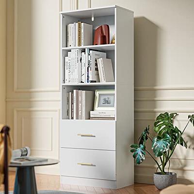 Cozy Castle 4 Tier Bookshelf, U-Shaped Bookcase with 9 Cubes and 2 Drawers,  Combination Cube Storage Shelf for Living Room, Bedroom and Playroom, White  - Yahoo Shopping