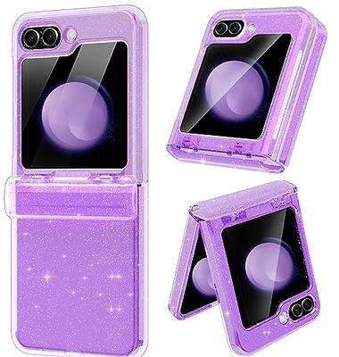 Designed for Galaxy Z Flip 5 Case with Hinge Protection,Samsung Flip 5 Full  Cover Shockproof Slim Phone Protection Case Clear for Z Flip 5 5G(2023)- Clear Purple - Yahoo Shopping