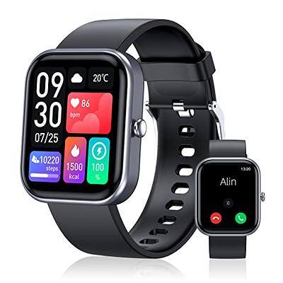 1.90''with Smart Watch(Answer/Make Calls),Smart Fitness Tracker Watches for  Android/iOS Phones,Bluetooth Call and Text Message/Sleep Monitor/Heart