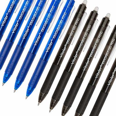 Blue Ink Erasable Gel Pens, Black School Erasable Pens