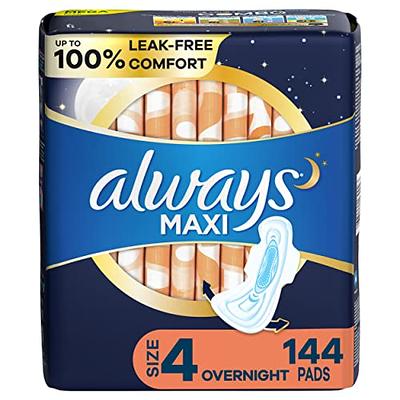 Always Maxi Pads with Wings, Size 2, Long Super Absorbency, 60 CT